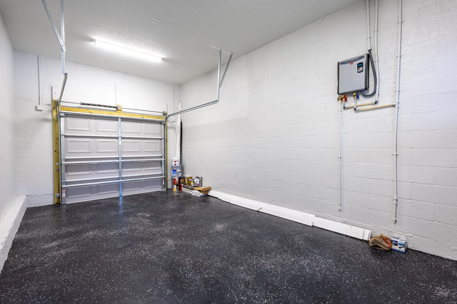 Clean two-car garage